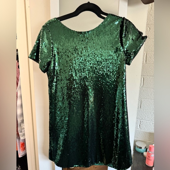 Emerald Green Sequence Dress - new with tags - Small - Picture 2 of 7